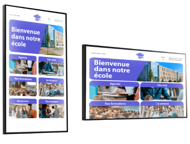 écran de diffusion tactile koesio