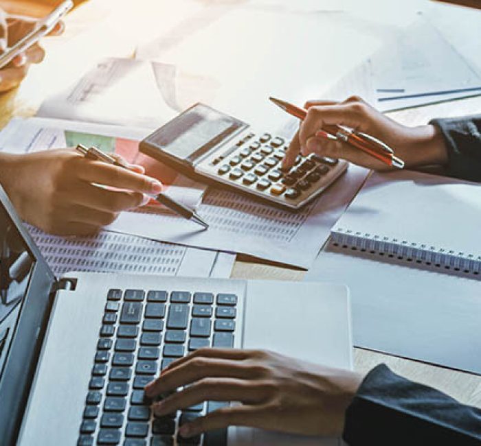 teamwork  business woman accounting concept financial in office