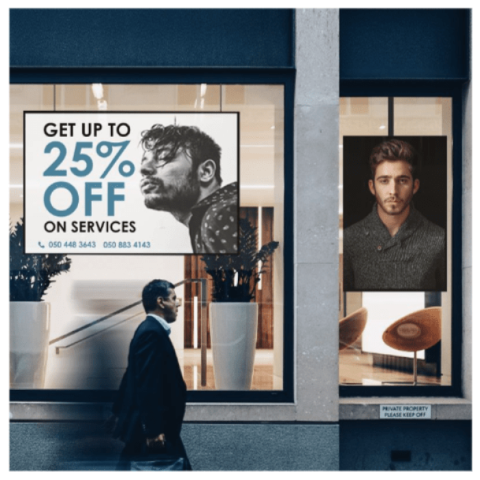 écran de diffusion vitrine extérieure koesio