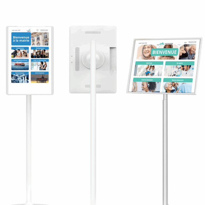 pupitre tacile mobile 21 pouces koesio